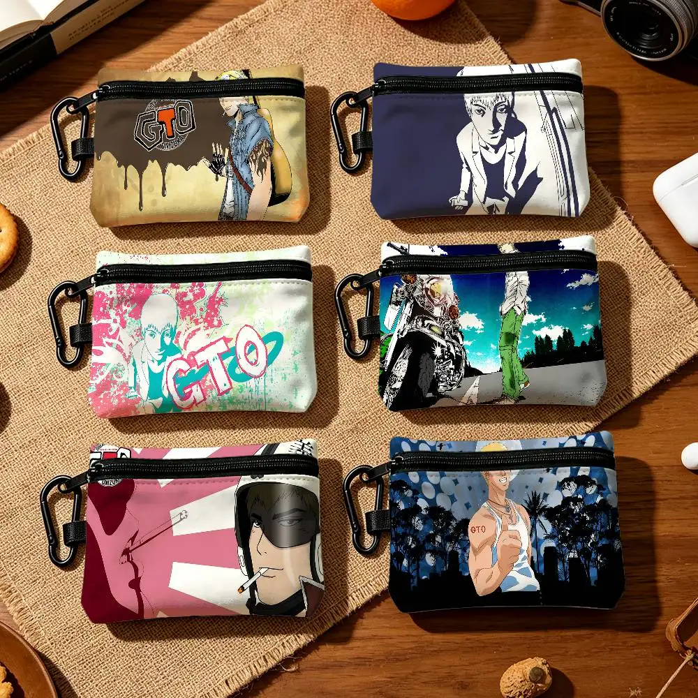 G-Great Teacher O-Onizuka Fashion Wear-resistant Oxford Cloth Coin Purse Portable Backpack Hanging Card Storage Bag