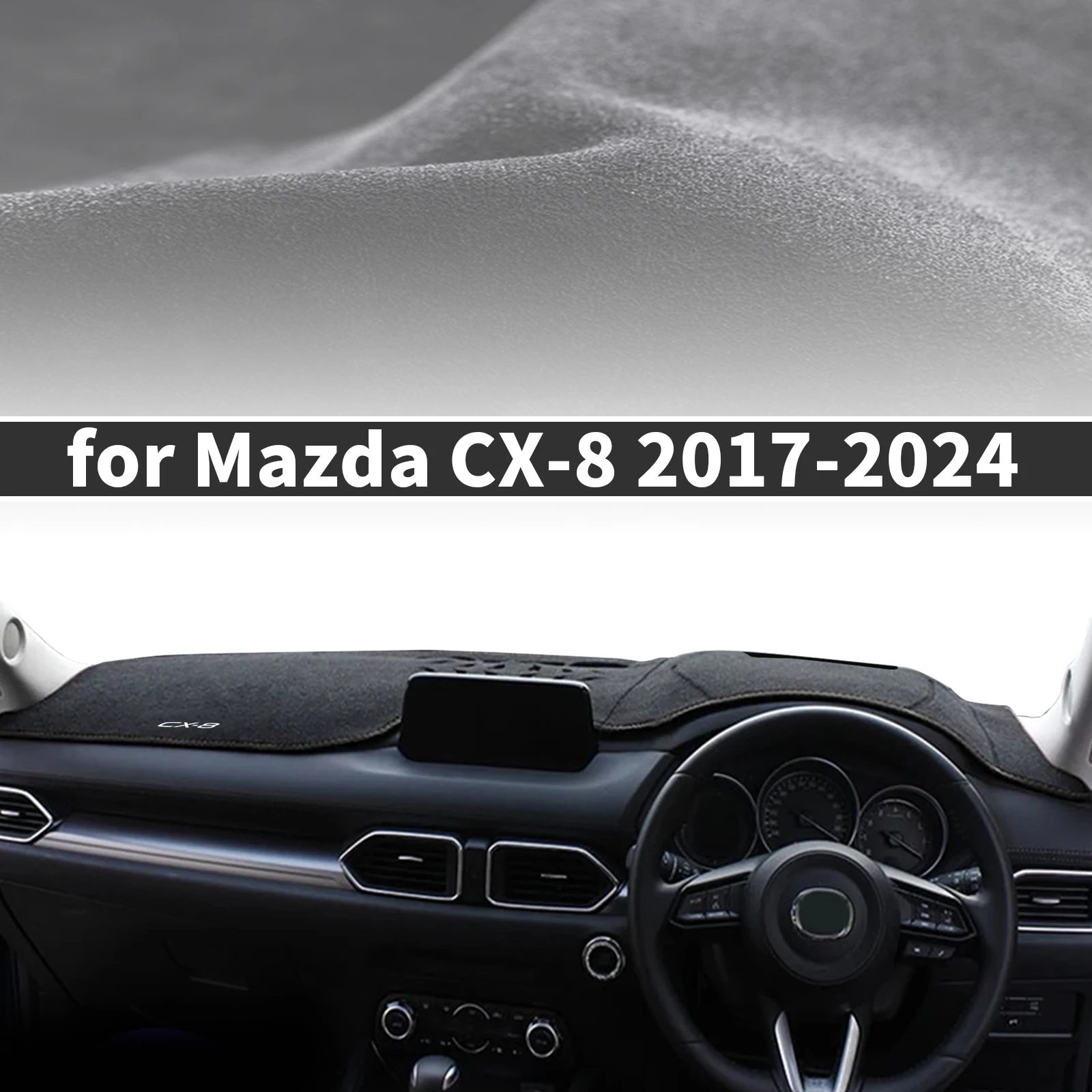 

fit for Mazda CX-8 CX8 2017 2018 2019 2020-2024 Car Accessories Dashmat Dashboard Cover Pad Protective Carpet DashMat Sunshade