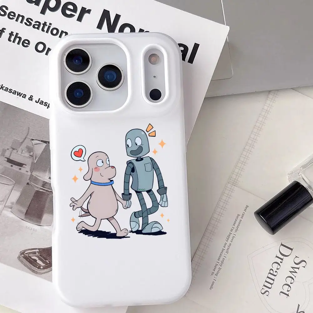 Coque de téléphone transparente antichoc souple en gelée R-Robot Dreams pour iPhone 17 16 15 14 13 12 11 Pro Max Plus Mini