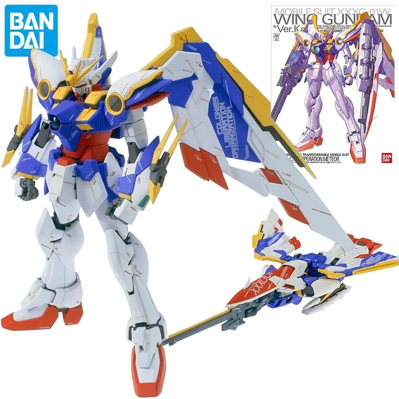 

BANDAI MG Mobile Suit XXXG-01W WING GUNDAM Ver.Ka Фигурки Мобильный костюм Gundam Wing Аниме Модельный комплект Игрушка для мальчиков Коллекция