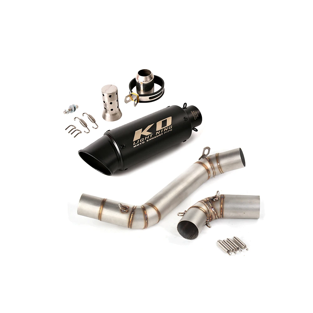 50.8mm Motorcycle Exhaust System Stainless Steel Middle Link Pipe Espace Moto Muffler Modified For Super Duke 200 390 2012-2016