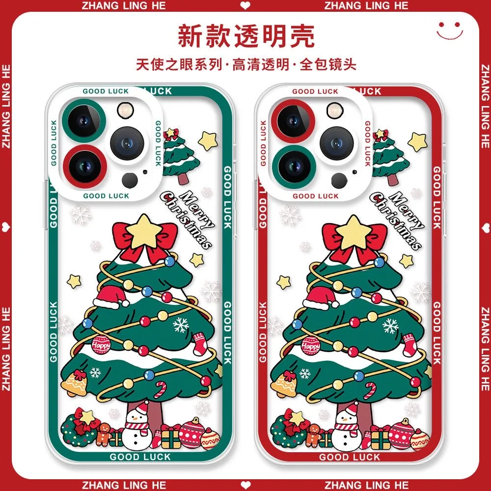 Christmas Crayons Shins-Chans Phone Case For Samsung S25 S24 S23 S22 S21 S20 FE Note20 Note10 Plus Ultra Lite 5G Clear Soft TPU