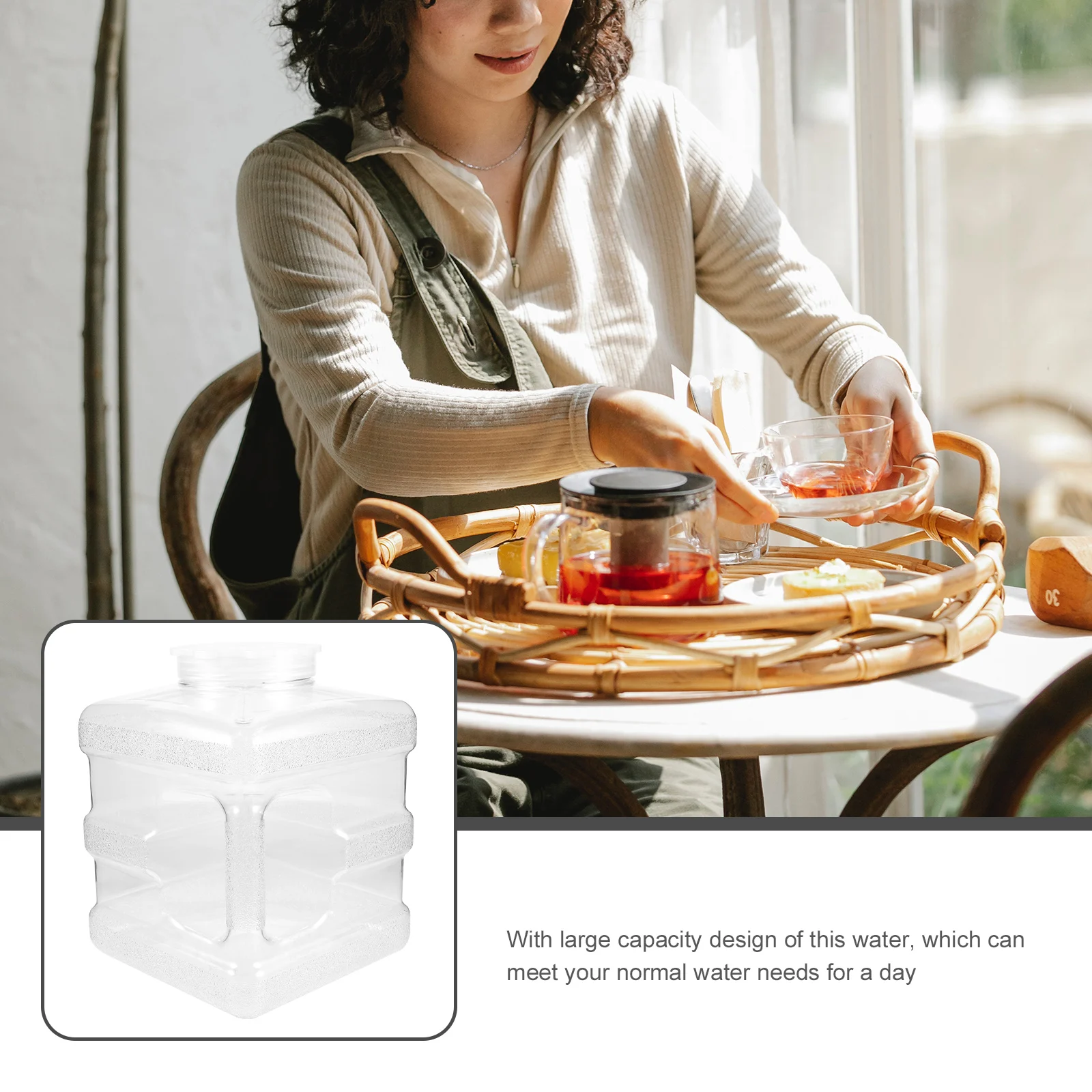 

Portable Jug Large Capacity Pc Material Handle Design Camping Hiking Water Container Reusable Leak Proof Mineral Water Bottle