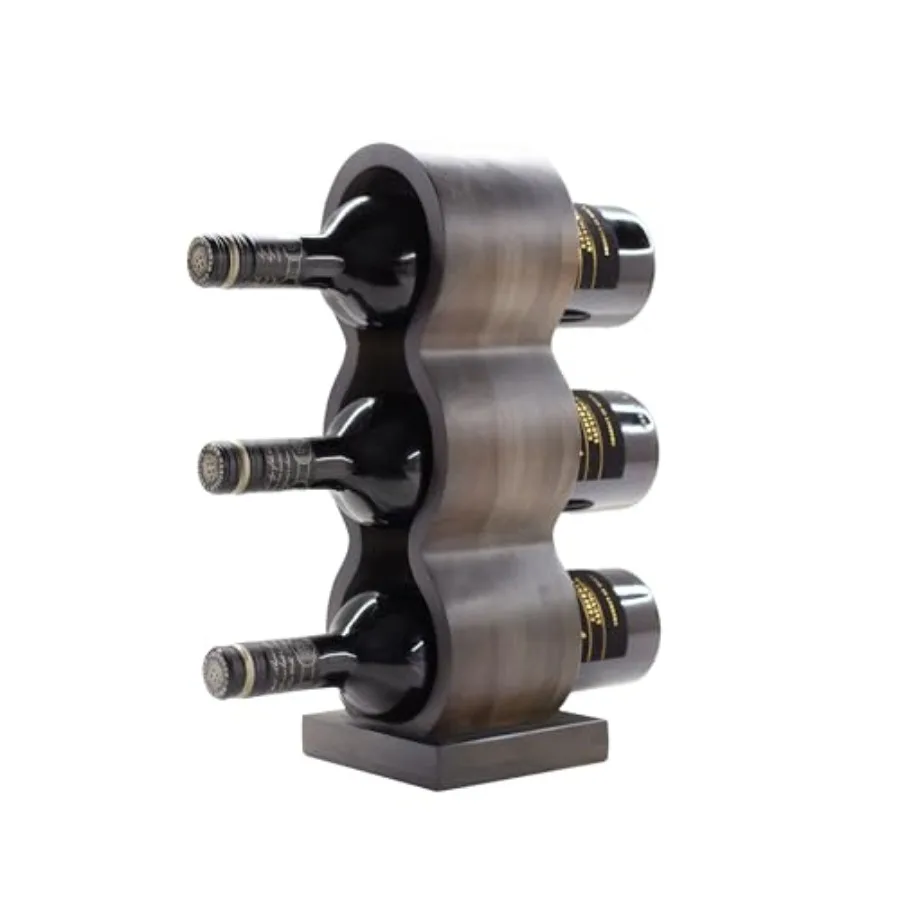 

Деревянная подставка для винных бутылок на столешницу, маленькая вертикальная настольная подставка для 3 бутылок, декоративная подставка для вина