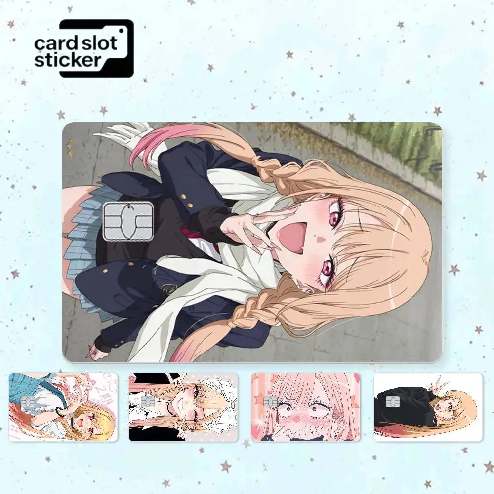 Anime My D-Dress Up D-Darling   Credit Card HD Stickers Game Card Decal Small Chip Waterproof Sticker Gift
