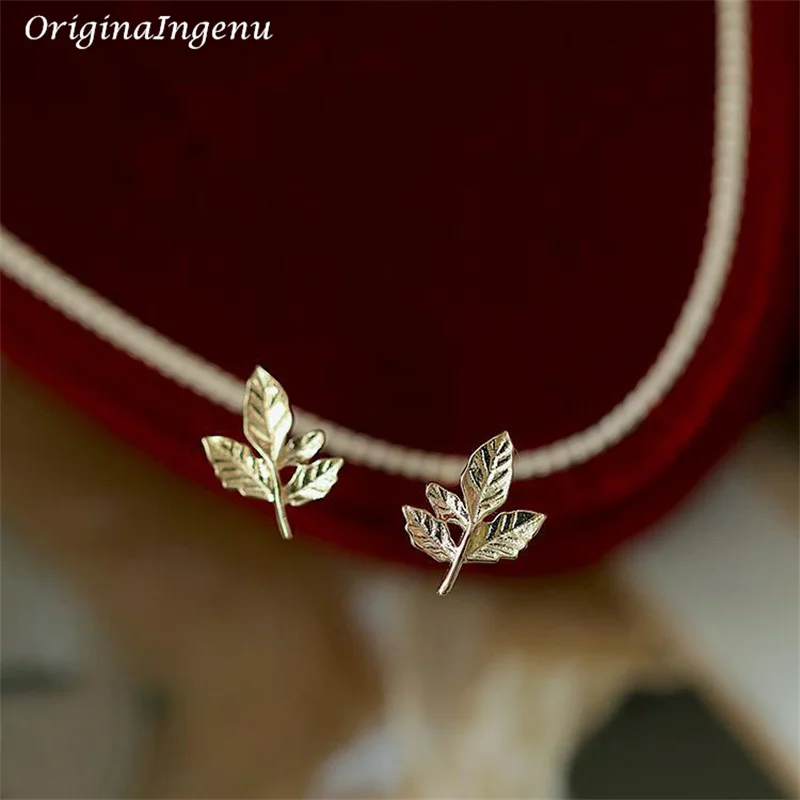 

Solid 9K Gold Leaves Earrings Dainty Women Stunning Earrings 9k Real Gold Jewelry Minimalist Tarnish Resistan Fine Jewelry