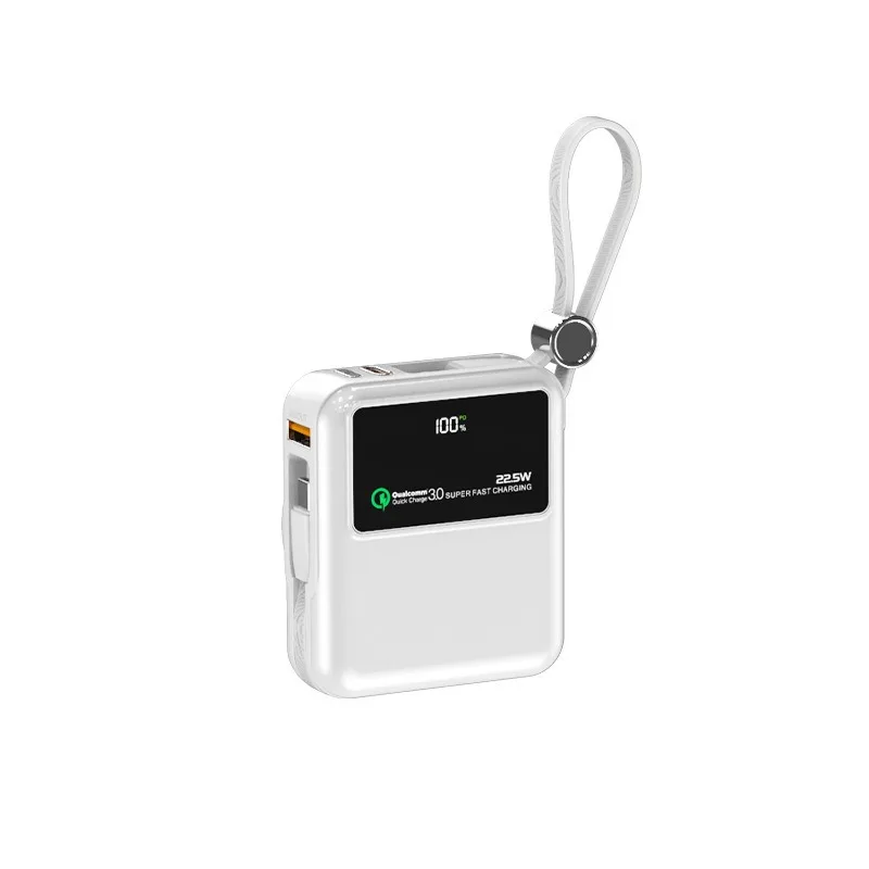 Magnetic suction power bank fast charging outdoor mobile power supply with its own cable disassembly