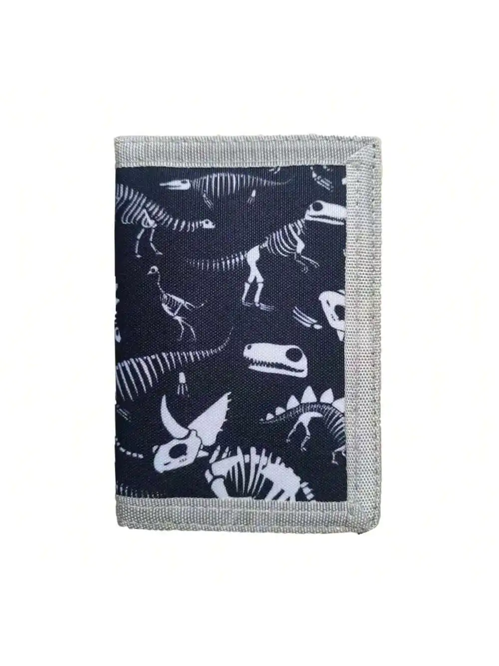 Kid Wallets for Girls Boys Skull Dinosaur Ages Trifold Wallets with Sticker and Zipper Pocket for Teens Birthday Christmas Gift