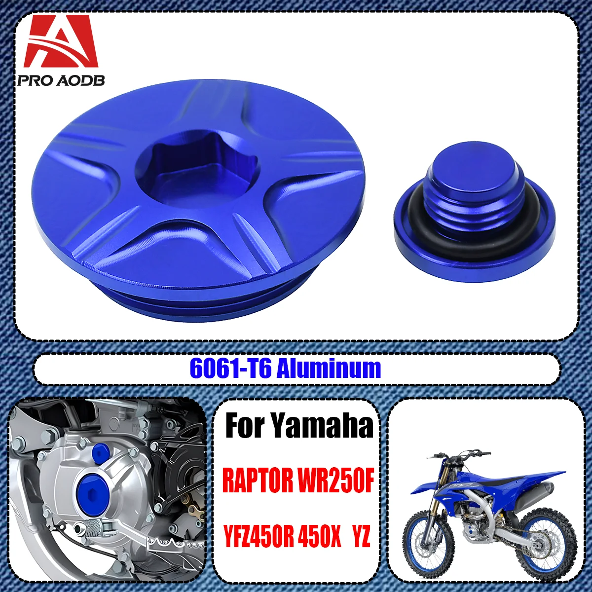 

For Yamaha YZ250F 450F 250FX WR250F YFZ450R YFZ450X YZ450FX 2022 Motorcycle CNC Aluminum Billet Engine Timing Plug Oil Plug Set
