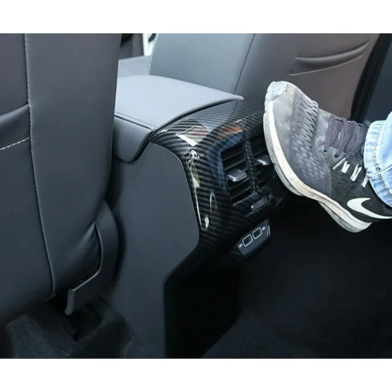 New High Quality Interior Accessories For VW Volkswagen T-Cross T Cross 2019 - 2023 Rear Air Outlet Decorative Frame Anti-kick