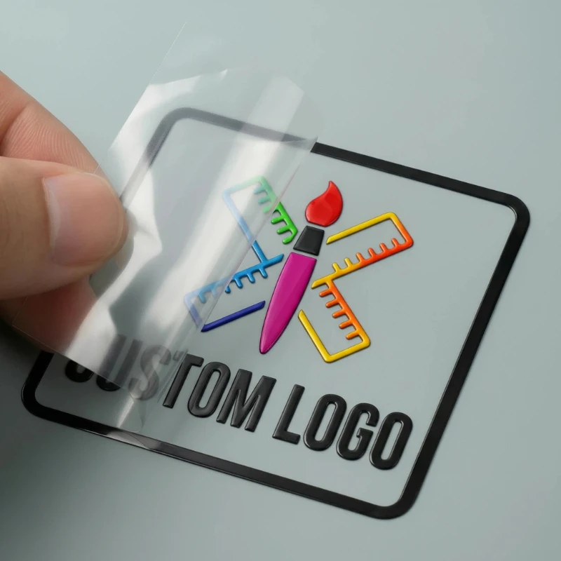 50 Stück Aufkleber, personalisiertes Logo, individueller Aufkleber, Transferaufkleber, 3D-UV-Aufkleber, individuelle Hochzeitsetiketten, wasserfeste Glasflasche