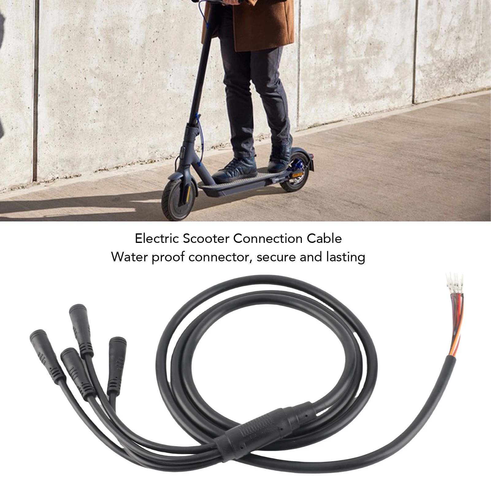 M4 프로 방수 커넥터용 전동 스쿠터 케이블 고품질 내구성 미터 스위치 브레이크 레버 제어 케이블 교체용