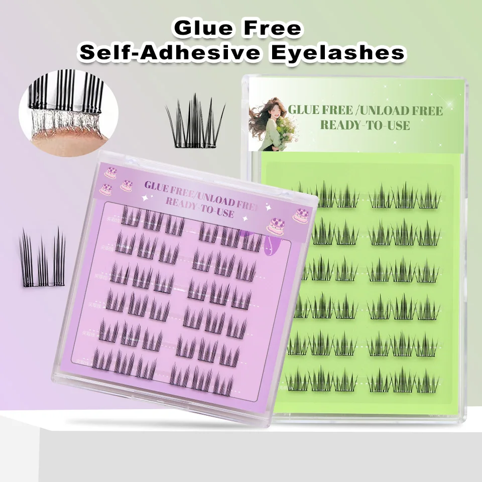 

Glue-free DIY Segmented Self-adhesive False Eyelashes Reusable No-removal Enlarge Eyes Daily Use No Glue Needed DIY Cluster Lash