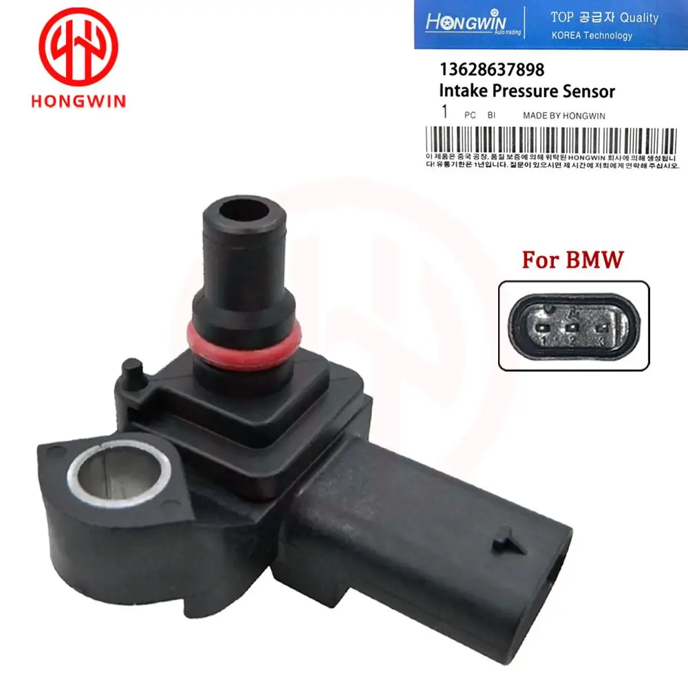 

HONGWIN Manifold Absolute Pressure MAP Sensor OEM: 13628637898,13627636936,8637898 For BMW 1 2 3 4 Series / X1 X2 / Mini Cooper