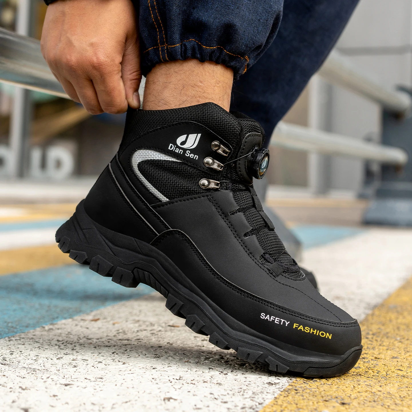 Waterproof Retro Boots Work Shoes For Men Warehouse Wear-Resistan Leisure Comfort Vintage Style Working Non Slip Boots Men