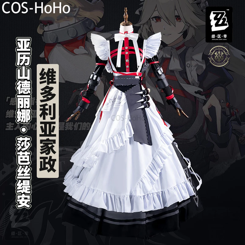

COS-HoHo Zenless Zone Zero Alexandrina Sebastiane Victoria Housekeeping Maid Dress Game Suit Sweet Lovely Cosplay Costume Women