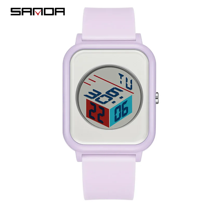 SANDA 6134 orologio elettronico per studenti creativo unico all'aperto cronografo luminoso cinturino in Silicone orologi da polso per regalo ragazza ragazzo