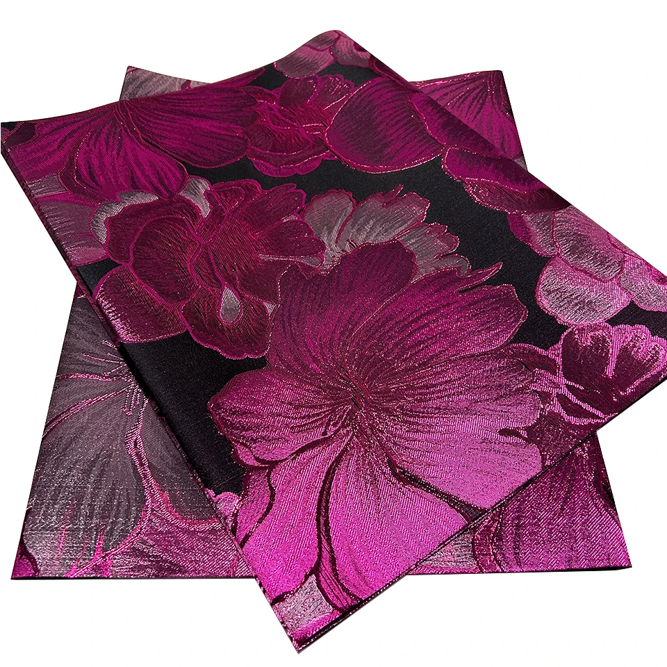 2pcs African Embroidered Sego Gele Head Tie Set, 2.5 Yards Head Wrap Fabric for Women Traditional Outfits, DIY Sewing TXH-23-5