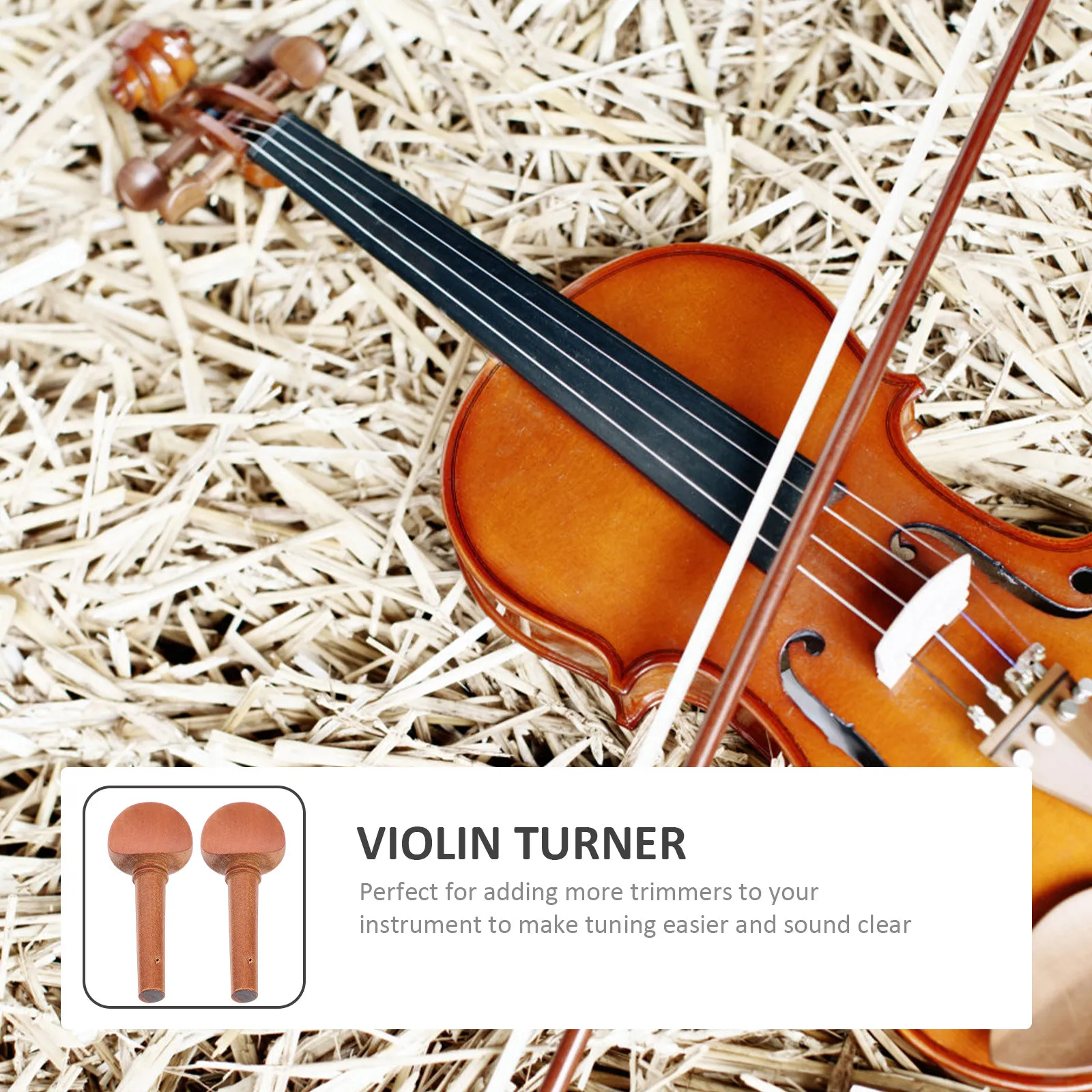 4Pcs Handcrafted Jujube Wood Violin Tuning Pegs Professional Violin Replacement Supplies Clear Sound Tuning Stability