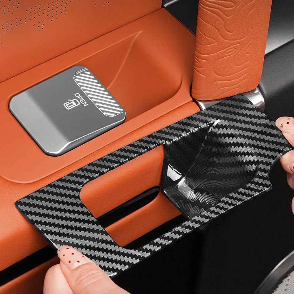 For JETOUR G700 2025-2026 Car Interior Grab Handle Panel Trim Sticker Carbon Fiber Protector Interior Modification Accessories