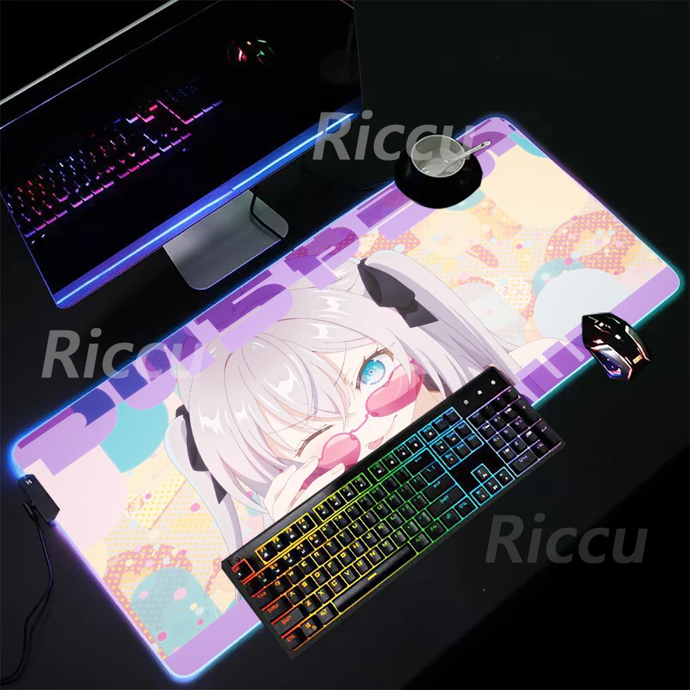 Alisa Mikhailova Kujou PC Table mat High definition print RGB Mouse Pad Desktop games XXL Large size game accessories mouse pad