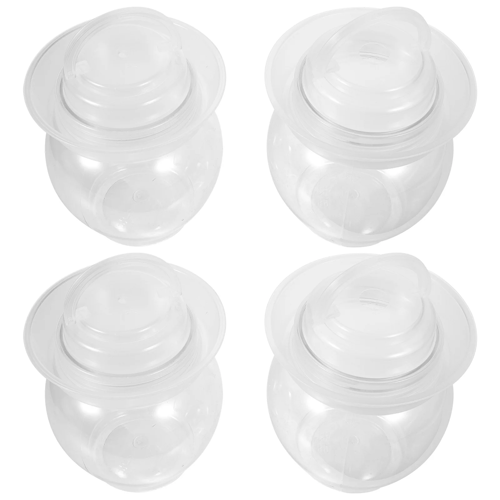 

4Pcs Milk Tea Bottles Clear Reusable Plastic Juice Bottles with Sealed Lids for Travel Camping School Work Beverage Storage