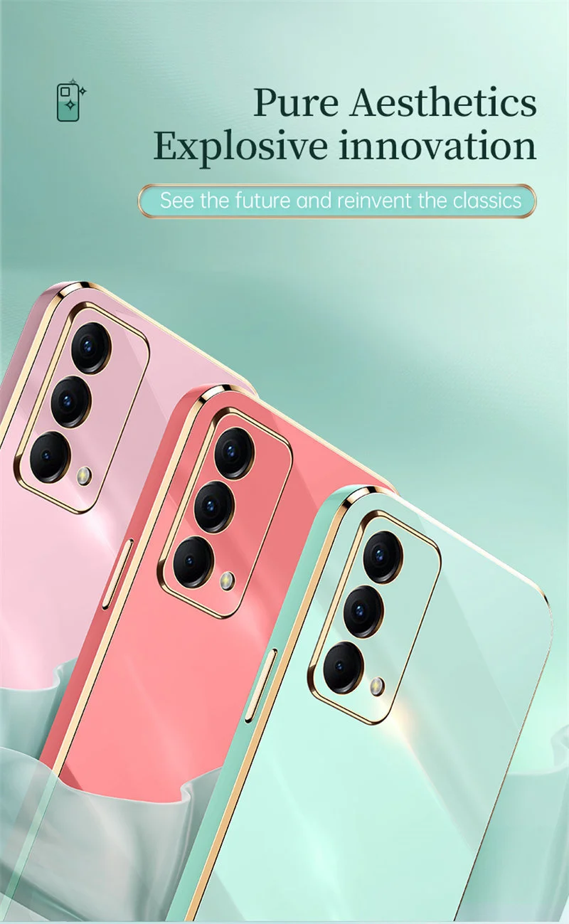 Realme GT Master RMX3363 RMX3360 Case Plating Silicone TPU Bumper Shockproof Soft Back Cover Case for Realme GT Master Edition