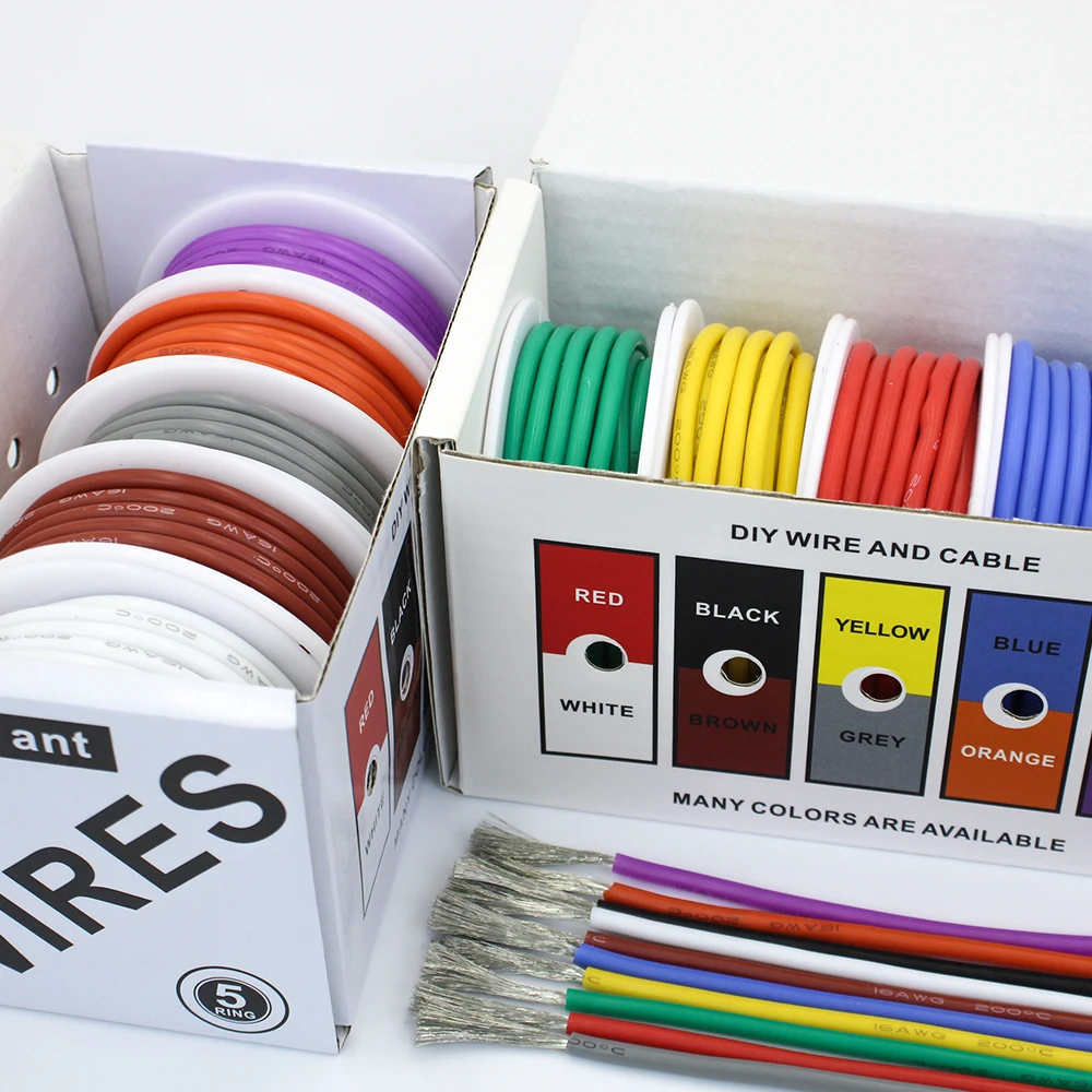 Color boxed combination 1007 wire 16AWG 18AWG 20AWG 22AWG 24AWG 26AWG 28AWG 30AWG PVC electronic wire