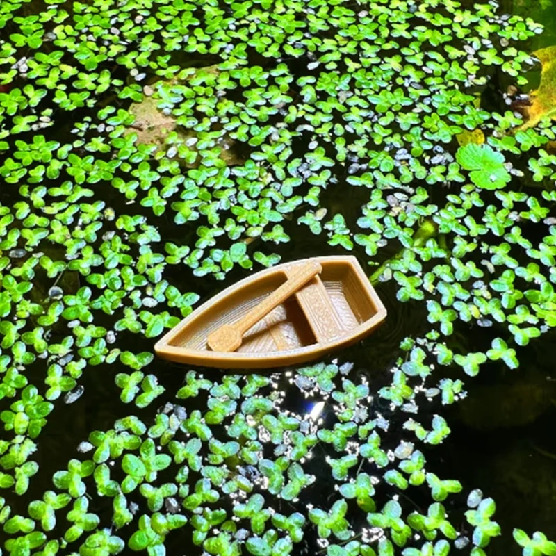 Nano barco flotante para acuario, decoración para pecera, camarones, Betta