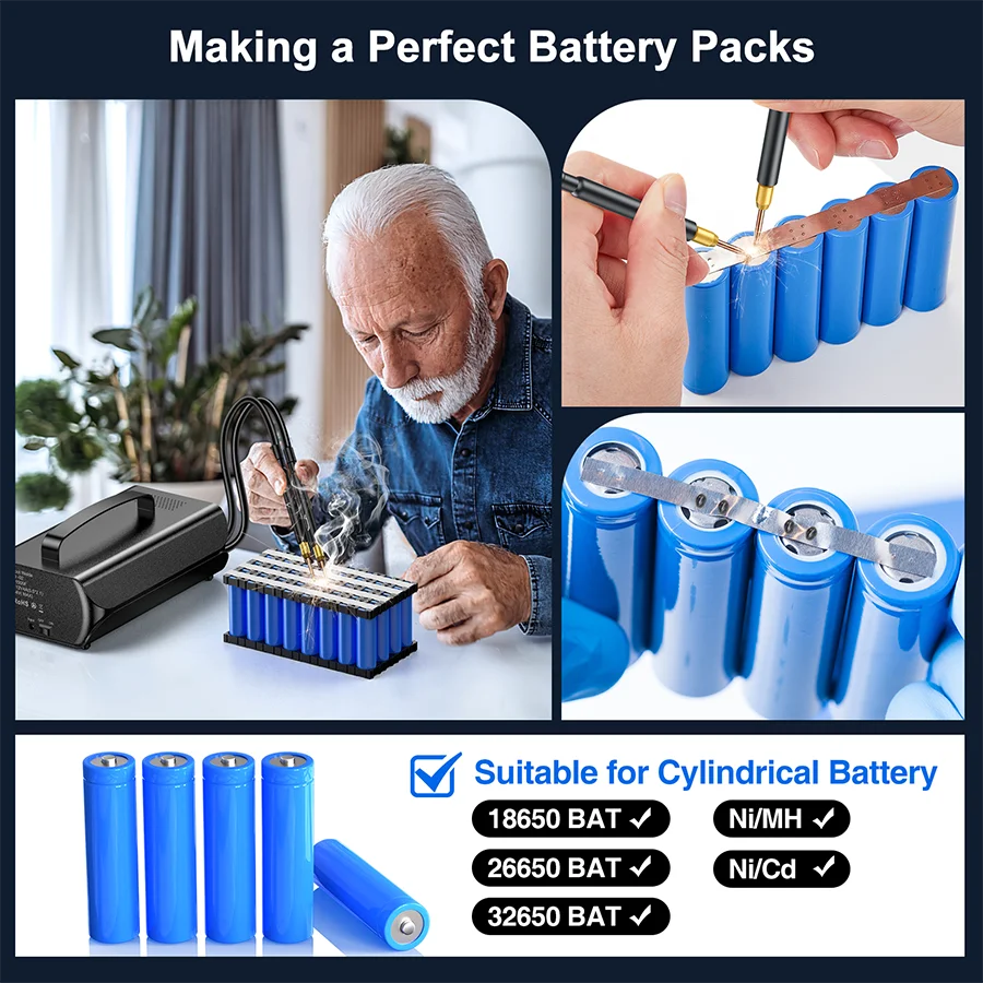 Imagem -06 - Farad Capacitor Battery Spot Welder Ajustável Armazenamento de Energia Portátil 3000f 120 Engrenagens