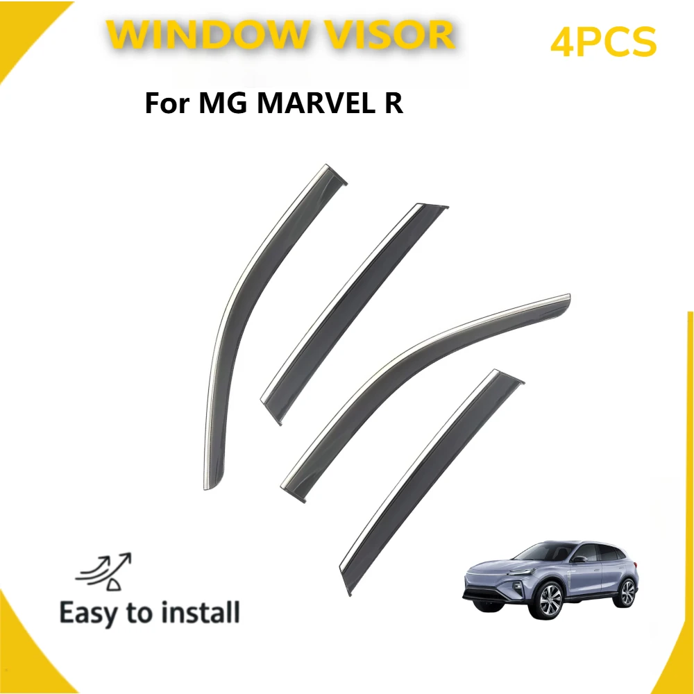 Top-Selling Durable PC Window Visor for MG MARVEL R - Waterproof Sun Shield, Car Door Rain Guard, Vent Visor