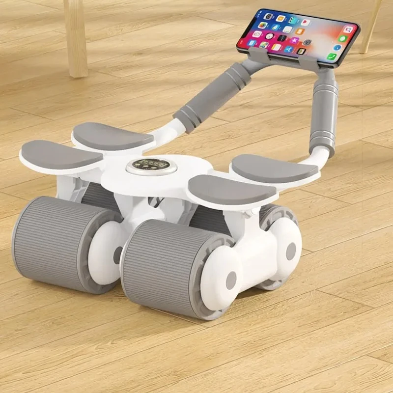 Multifunctional Auto Rebound Abdominal Wheel Ab Roller Trainer Weight Loss Body Building Home Fitness Equipment