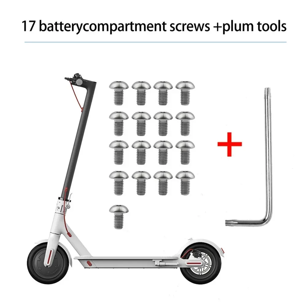 For Xiaomi M365 Pro Pro2 1S Electric Scooter Bottom Cover Steel Screws With Wrench Battery Backplane Screw E-scooter Accessories