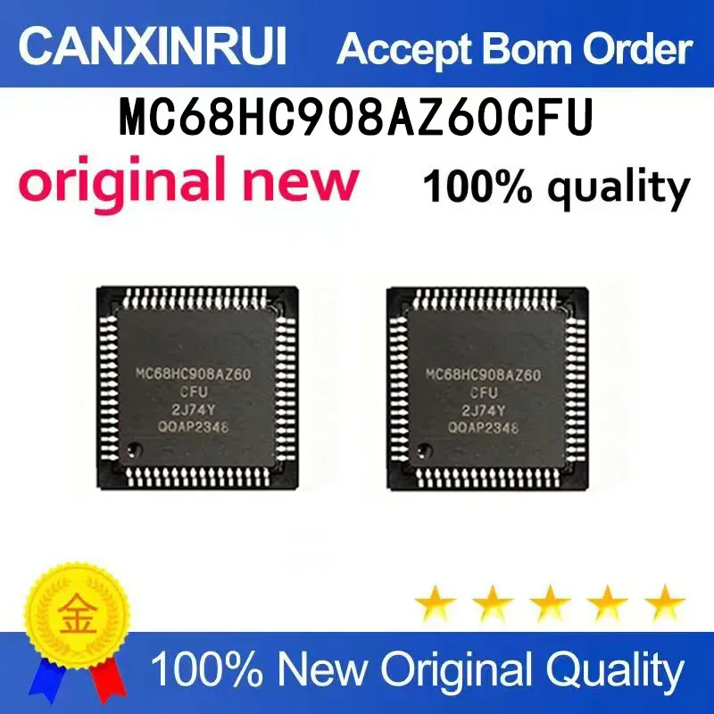 (5pcs-100pcs）Brand new original MC68HC908AZ60CFU patch QFP64 microcontroller chip IC