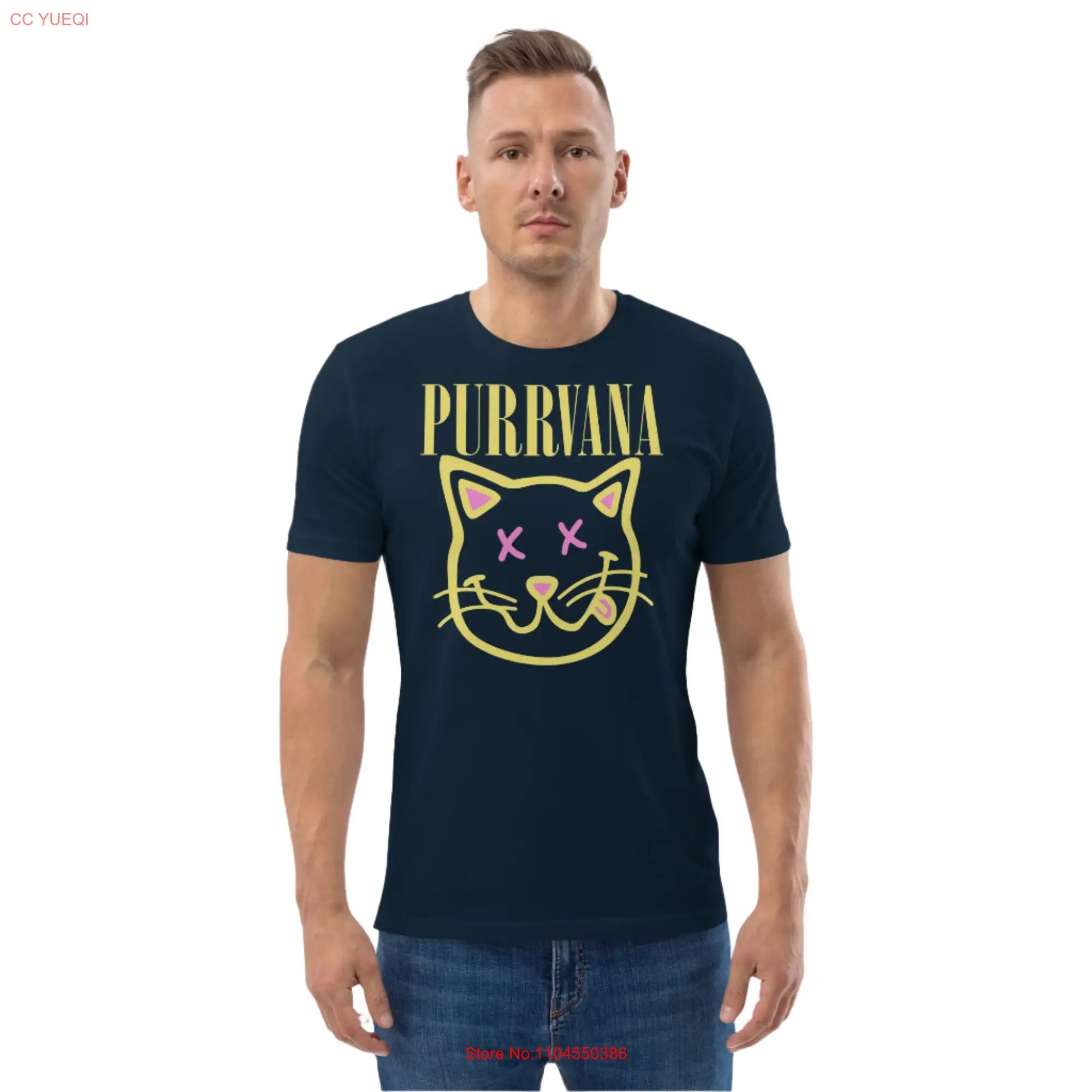 Purrvana T Shirt Funny For Cool Birthday s Boyfriend and Girlfriend long or short sleeves