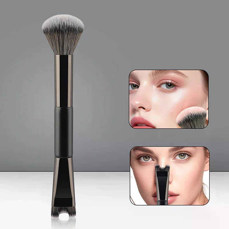 Double Head Nose Contour U-Shaped Makeup Brush For Sculpting And Defining Foundation Highlighter Brush Nose Shadow Brush