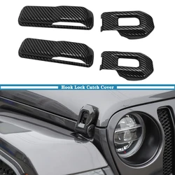 Capuz Lock Catch Travas Decoração Capa, Guarnição para Jeep Wrangler JL Gladiador JT 2018 2019 2020 2021 2022 2023, Acessório Do Carro ABS