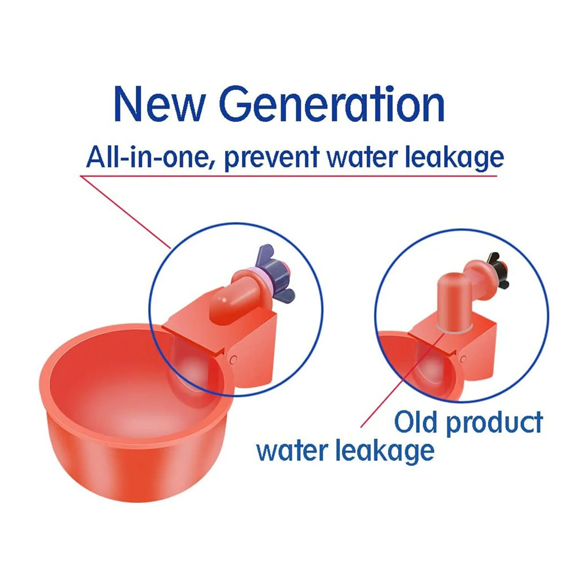 N89R 16 Pack ไก่อัตโนมัติ Waterer ถ้วยสัตว์ปีก Waterers สัตว์ปีก Feeder ไก่ถ้วยน้ําเจาะบิต