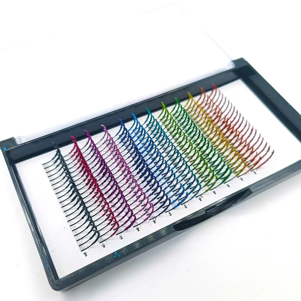 Makeup Tools Colored Mink Lashes Party Glitter Colored Eyelashes Cosplay Eyelash Individual Cluster Eyelashes Fake Color Lashes