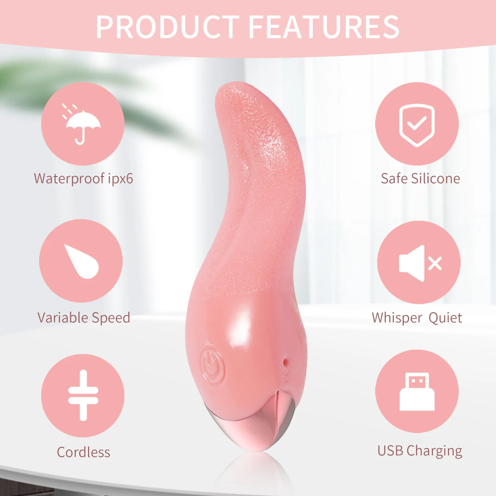 Heating Tongue Licking Vibrator Mini G spot Clitoral Stimulator Clit Rechargeable Nipple Female Masturbator Sex Toys for Women