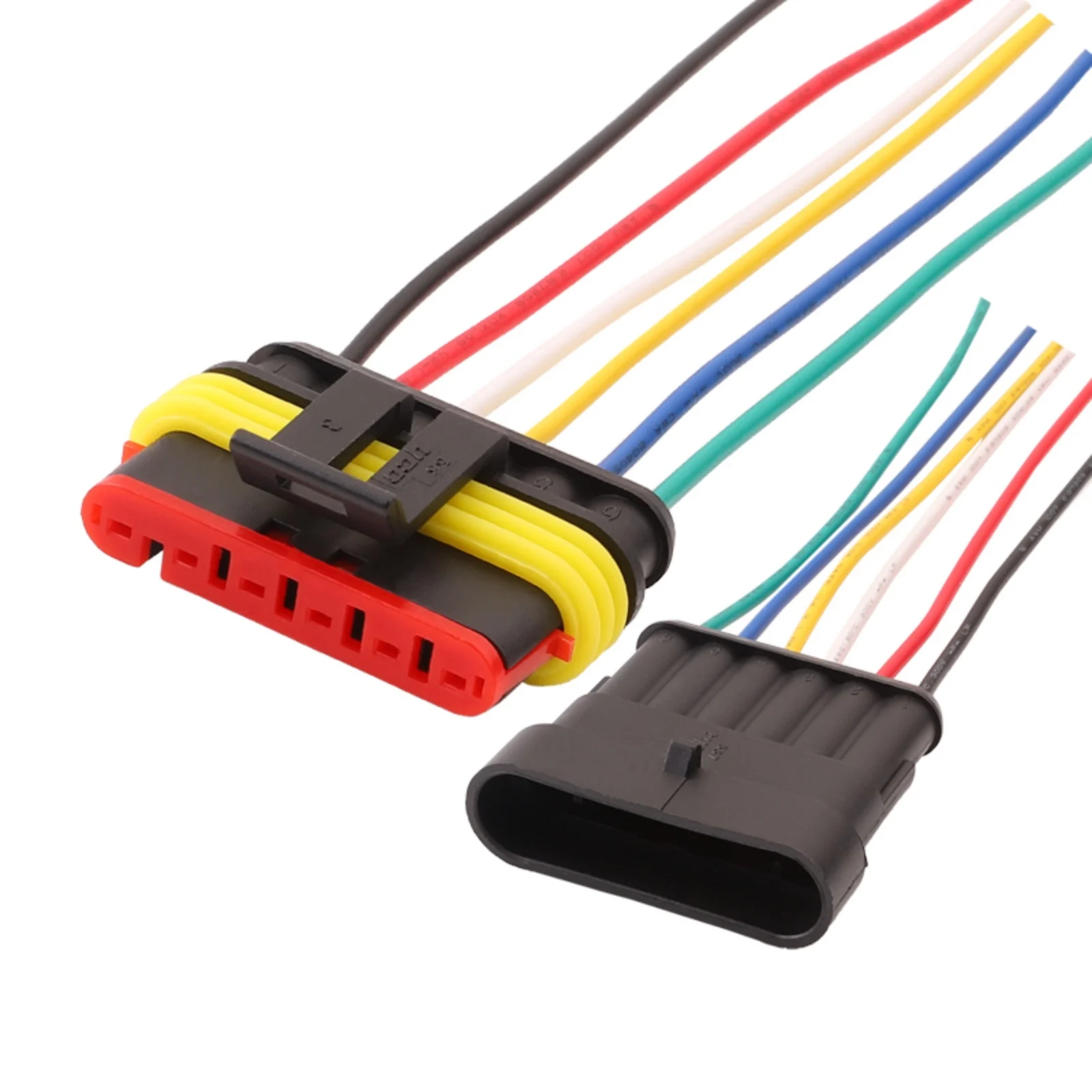 

6-PIN Connector Waterproof 1.8mm Series Male Female Connectors Wiring Harness Cable Socket 282108-1 282090-1