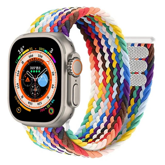 Braided solo loop Strap For Apple Watch band 44mm 40mm 45mm 41mm 49mm 38 42mm Bracelet correa iWatch series 3 SE 6 7 8 ultra 2 9