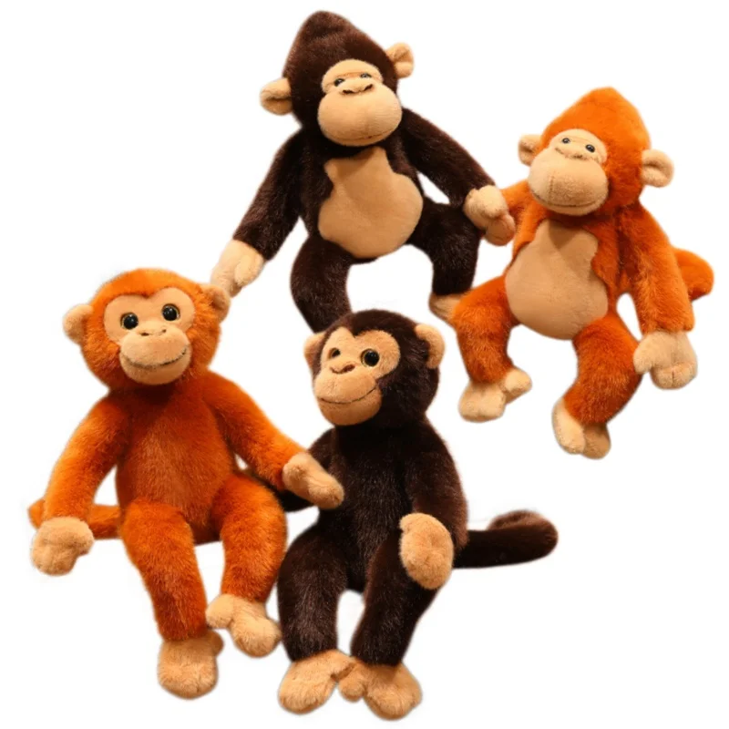 30/35cm Capuchin Monkey Plush Toy Wildlife Design Lifelike Expressive Faces Ideal for Monkey Lovers Birthday Xmas Gift For Kids