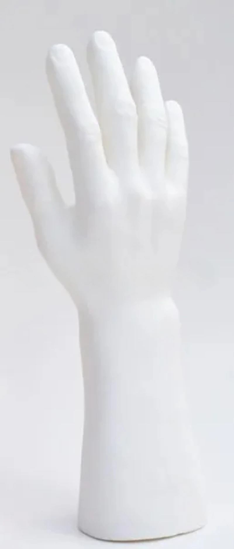 White Plastic Male Mannequin Hand Model for Gloves Display Manikin Hands