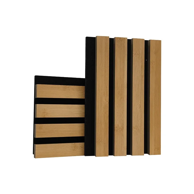Soundproof Acoustic Wood Wall Panels Slat Interior Wall Decor Wood Paneling for Walls and Ceilings view 5