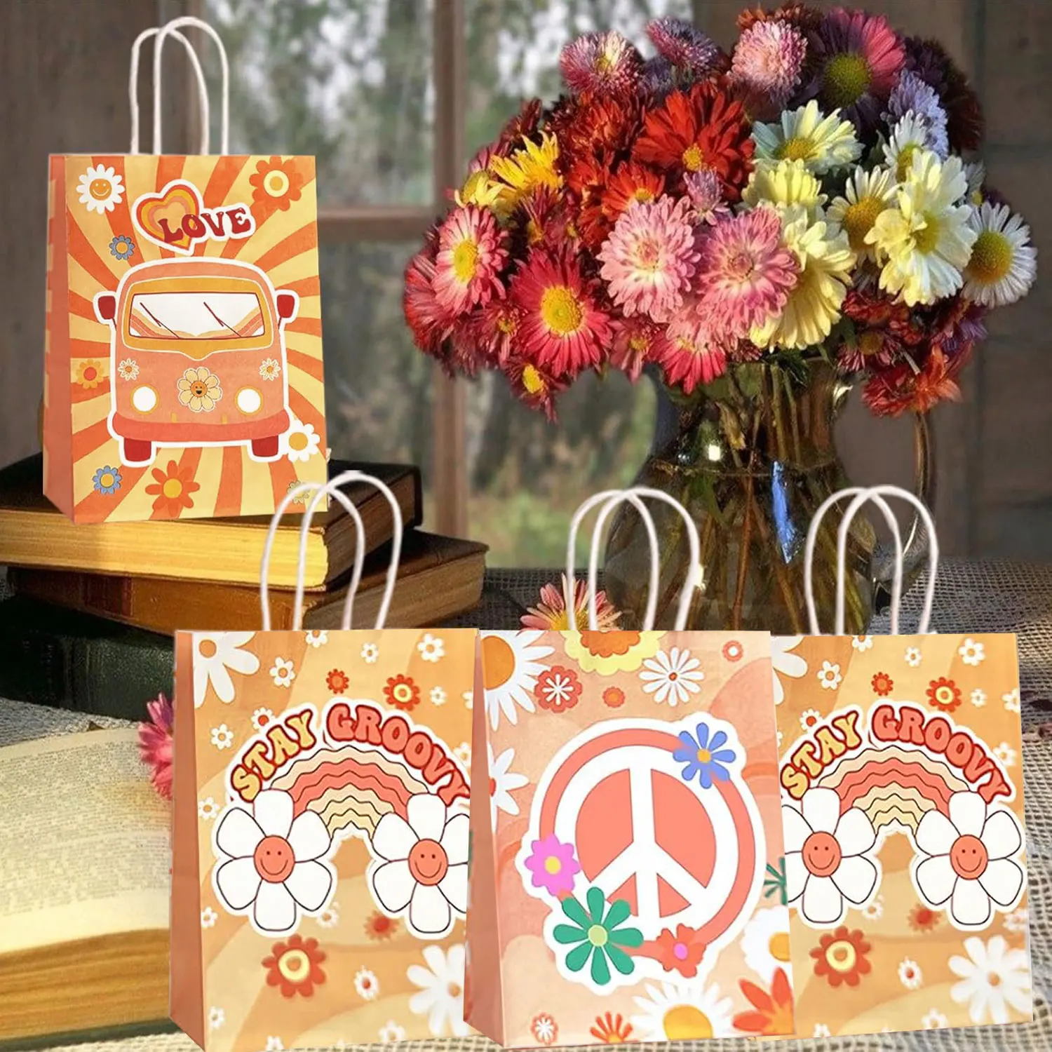 12/24 Stück Honigbienen-Geschenktüten mit Griffen, Bienenpapier, Süßigkeiten-Goodie-Beutel für Partygeschenke für Party-Dekoration, Geburtstag, Babyparty-Versorgung – Detail 13