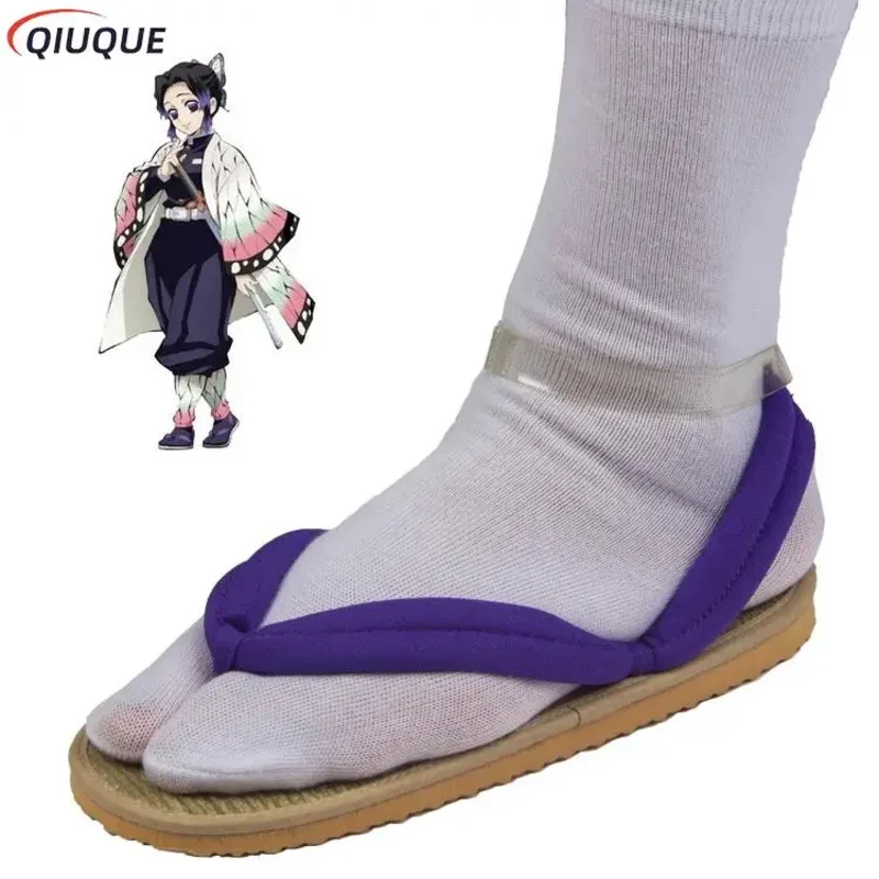 Adulto/Bambino Anime Kamado Nezuko Cosplay Zoccoli Kimono Infradito Geta Pantofole Scarpe
