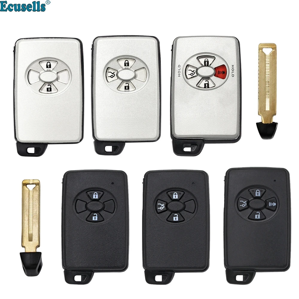 Ecusells 2/3/4 Buttons Smart Remote Key Shell Case Fob for Toyota Avalon RAV4 Yaris Reiz Corolla