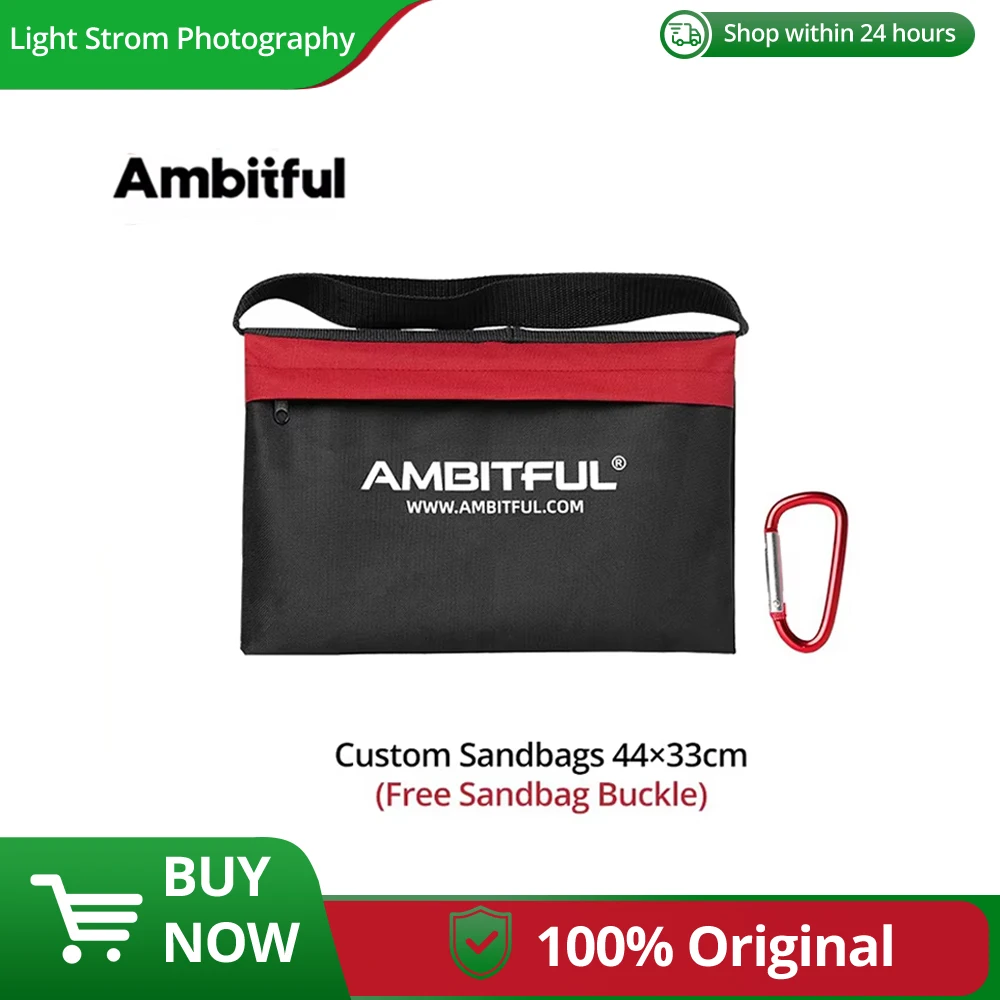

Ambitful 44x33cm Load-Bearing Sandbag Photography Studio Video Stage Film Heavy Duty Sandbag for Light Stands Boom Arms Tripods