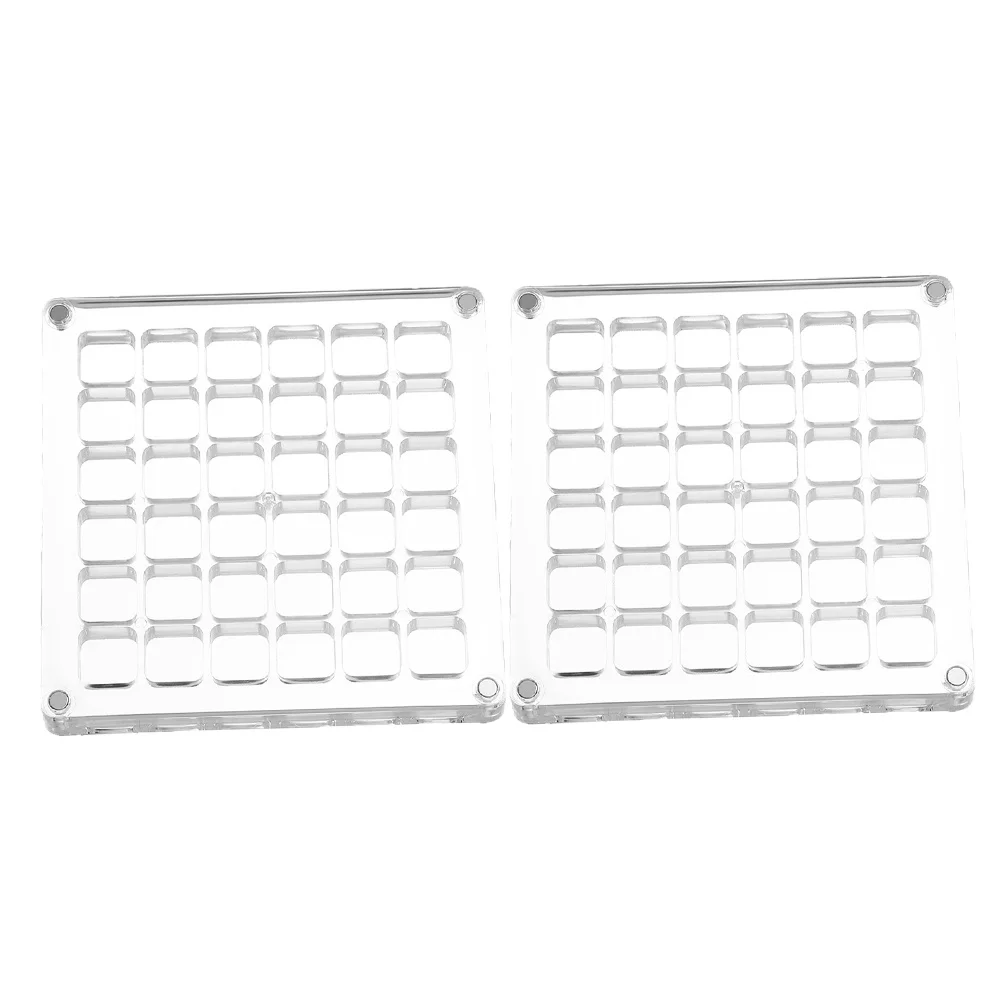 

2Pcs Acrylic Seashell Display Box 36 Compartments Storage Case Collector Shell Display Case Organizer Showcase